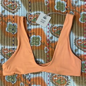 Toast Swim Signature Scoop Top in golden ochre